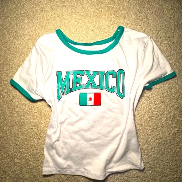 other Tops - White and Green Mexico T-Shirt
